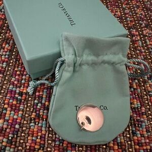 Tiffany & Co. Silver Pendant with Teal Pouch
